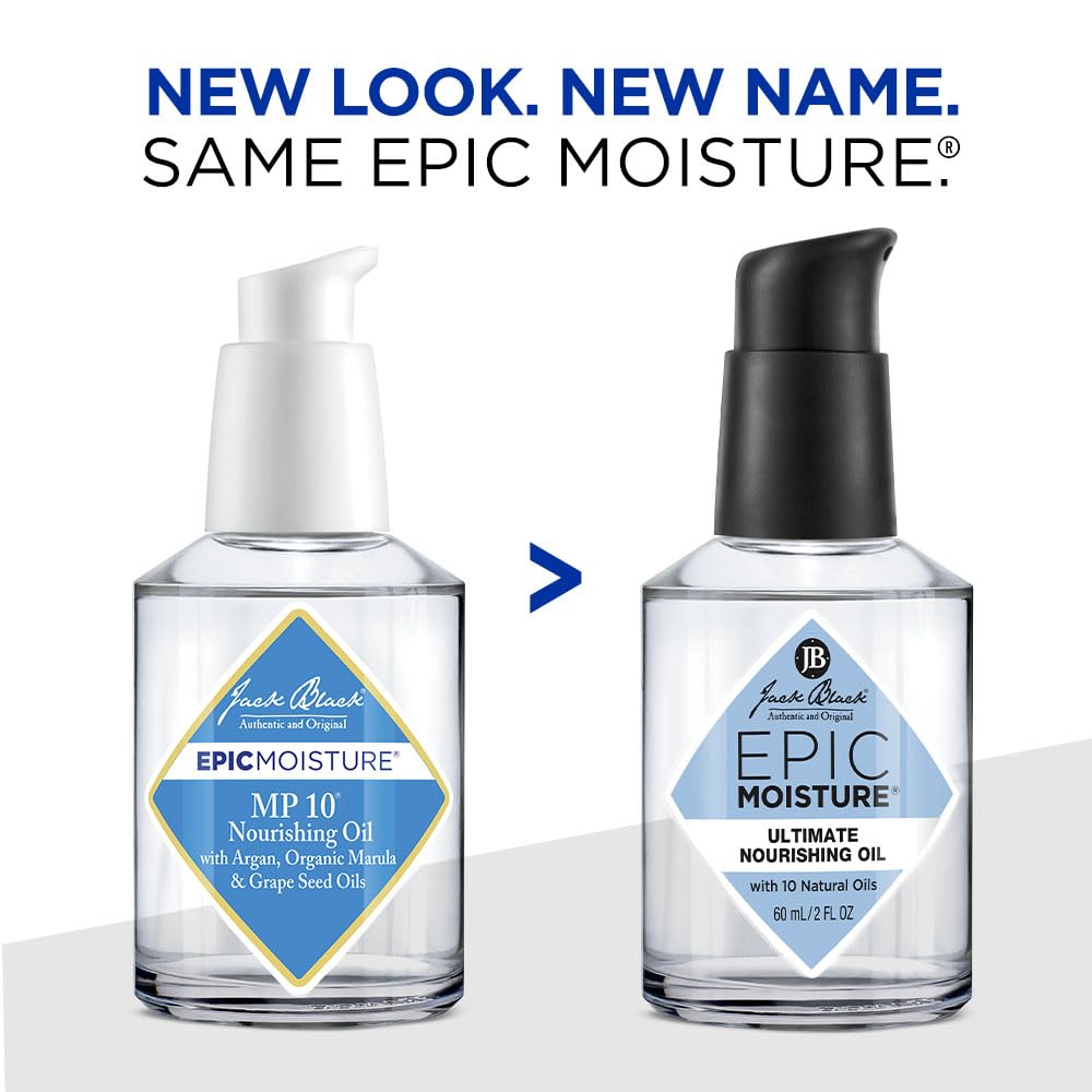 White Smoke Jack Black Epic Moisture Ultimate Multipurpose Nourishing Body Oil, 2 Fl Oz