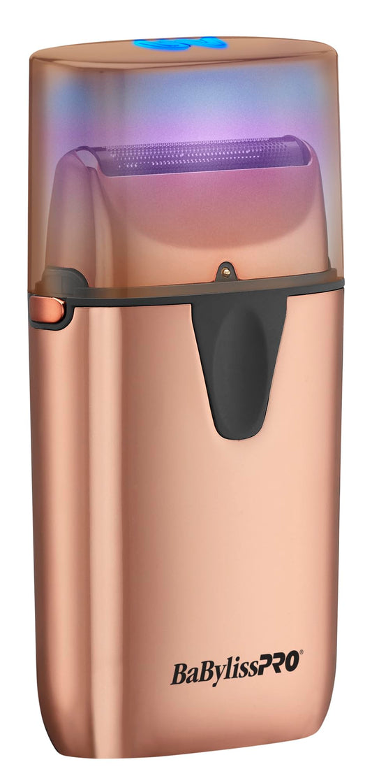 Light Pink BaBylissPRO UVFOIL Single Foil UV-Disinfecting Metal Shaver - Rosegold