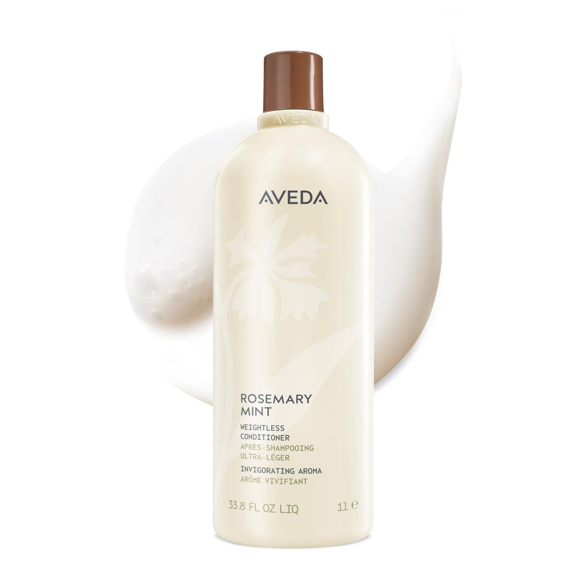 White Smoke AVEDA Rosemary Mint Weightless Conditioner | Lightweight Daily Conditioner | Adds Body & Shine| For Normal to Oily Hair, Fine to Medium Hair | Invigorating Aroma | 97% Naturally Derived*, 1.7 Fl Oz