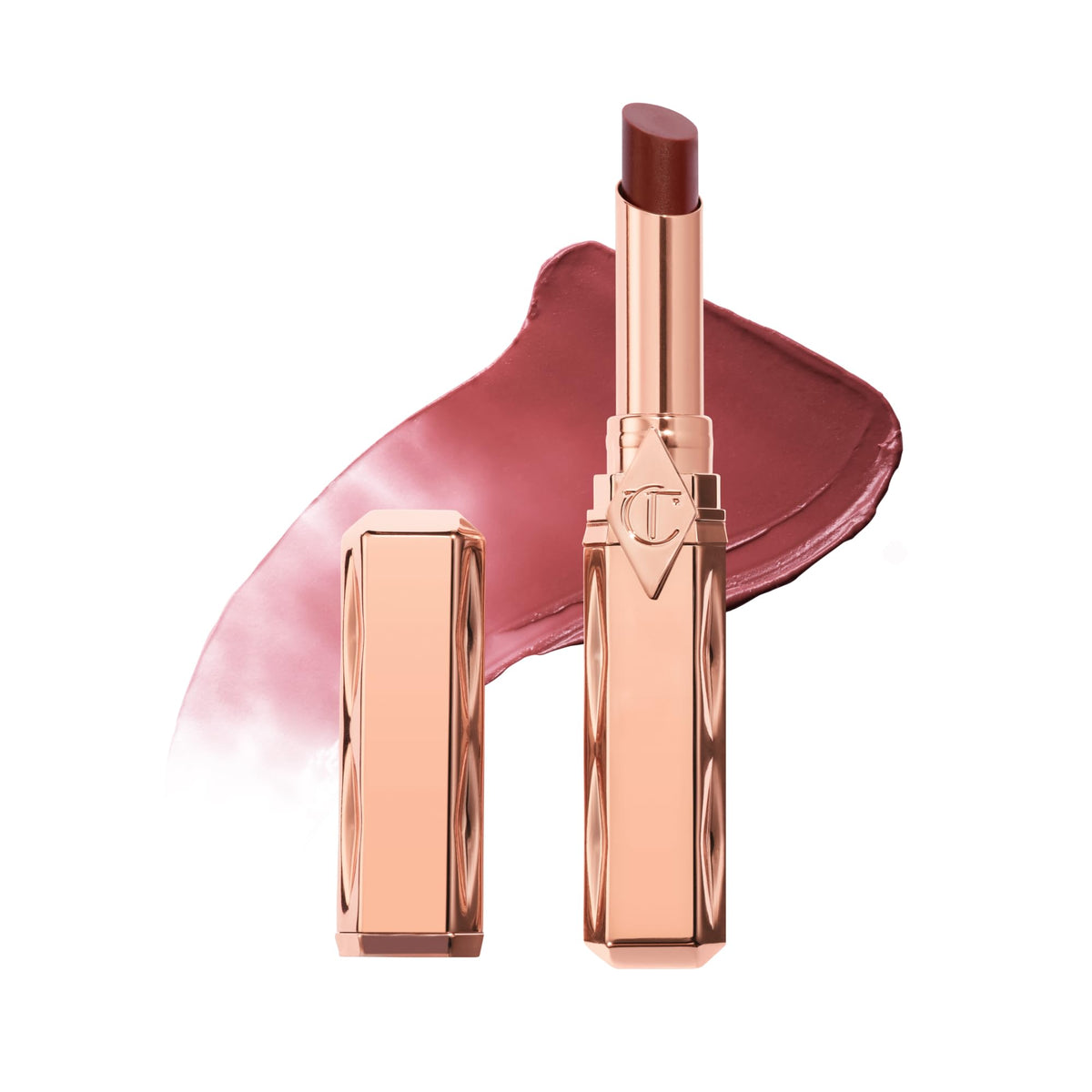 White Smoke Charlotte Tilbury Pillow Talk Blush Balm Lip Tint - Buildable Sheer Tint