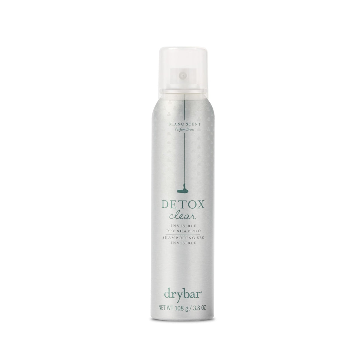 Light Gray Drybar Detox Clear Invisible Dry Shampoo Spray, Blanc Scent, 3.8 oz