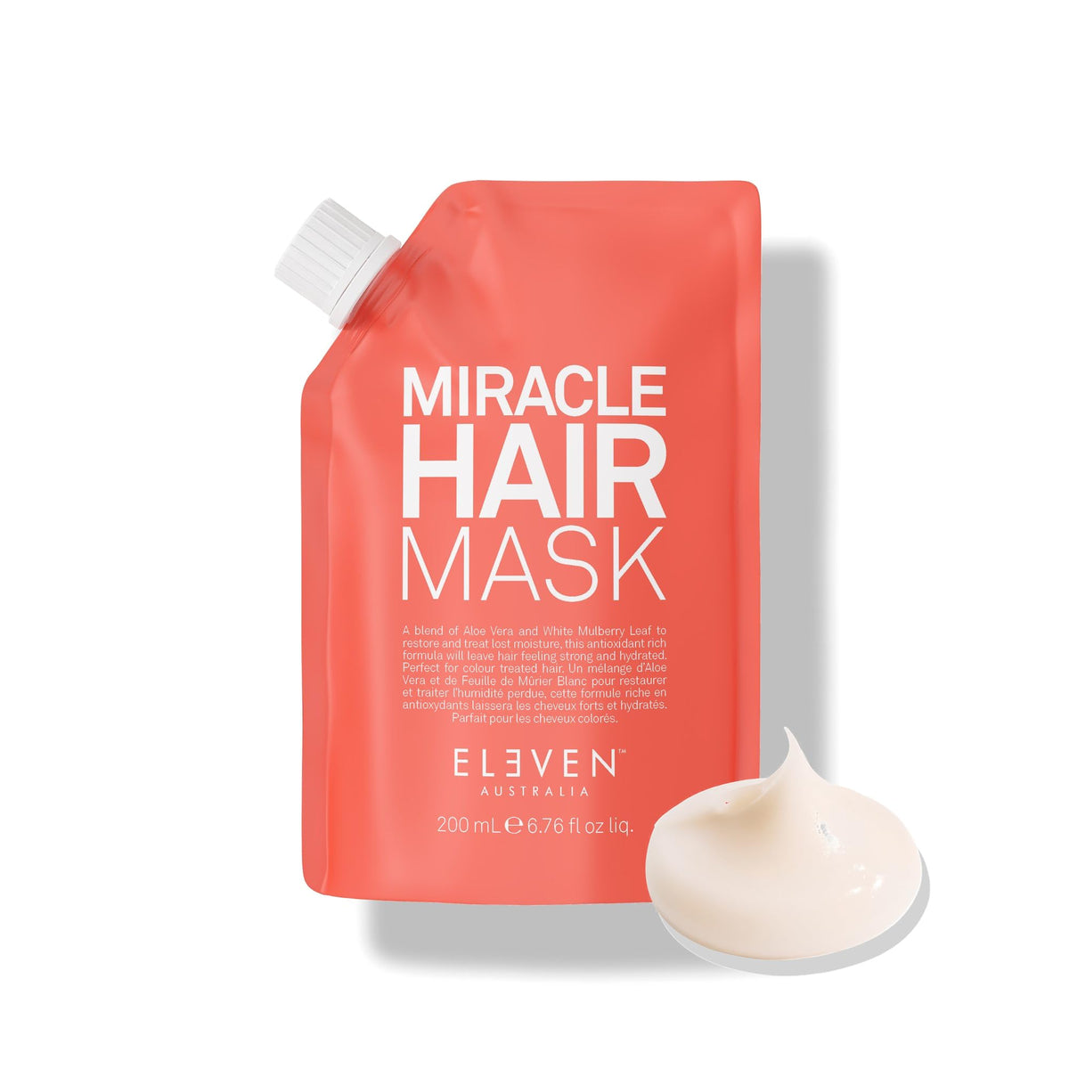 White Smoke ELEVEN AUSTRALIA Miracle Hair Mask for Dry Damaged Hair - 6.8 Fl Oz