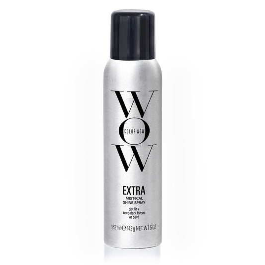 Gray COLOR WOW Extra Mystical Shine Spray – Lightweight & Non-Greasy Formula | Heat Protection, Frizz Control, and Silky Hair | For All Hair Types