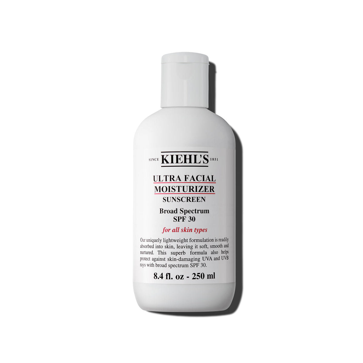 White Smoke Kiehl's - Ultra Facial Moisturizer with SPF 30, Hydrating Cream - 4.2 fl oz