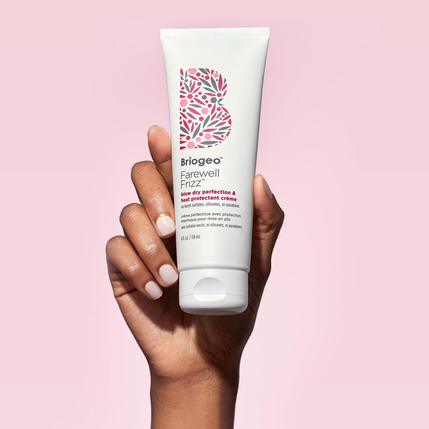 Misty Rose Briogeo Farewell Frizz Blow Dry Perfection & Heat Protectant Crème | Silicone-Free Styling Cream for Frizz Control, Smoothness & Shine | Protects Up to 450°F | Vegan & Cruelty-Free | 2 oz