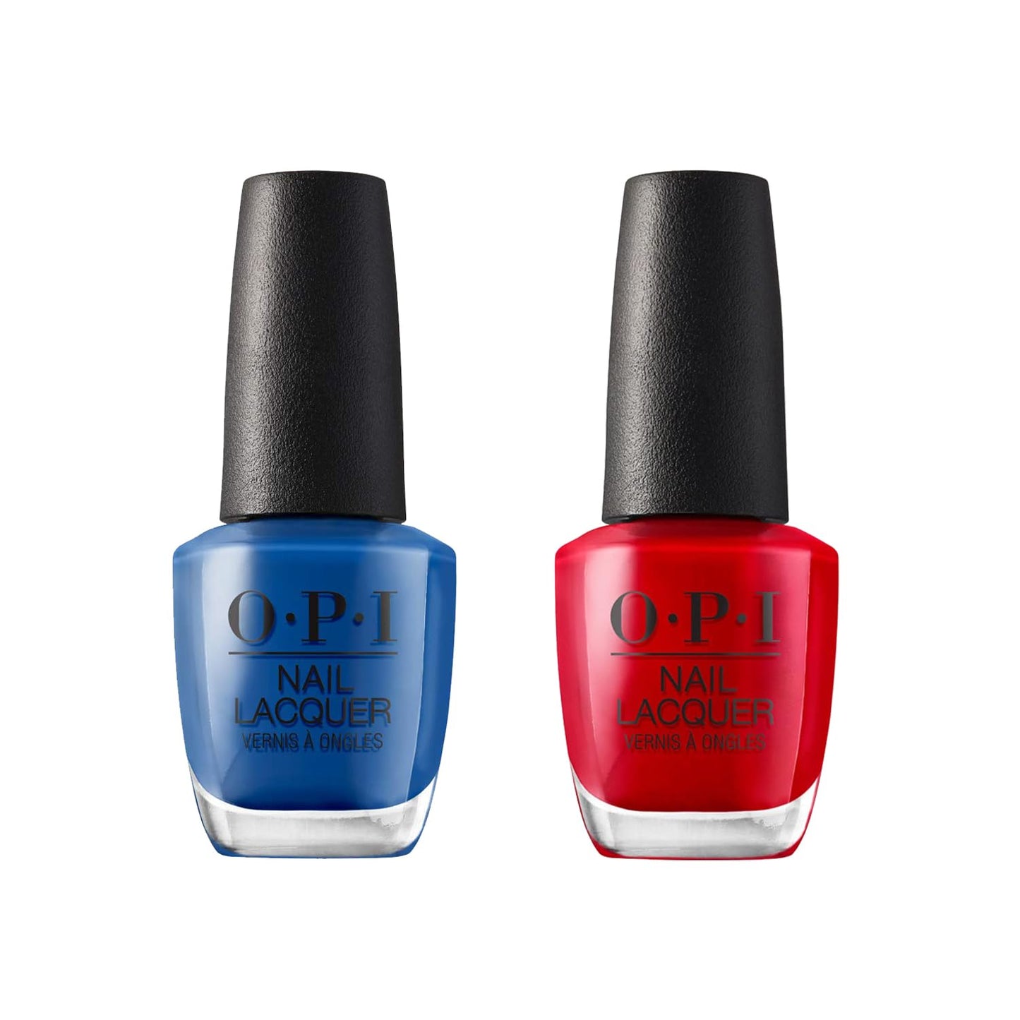 White Smoke Bundle of OPI Nail Lacquer, Mi Casa Es Blue Casa, 0.5 fl oz + OPI Nail Lacquer, Big Apple Red, 0.5 fl oz, New York