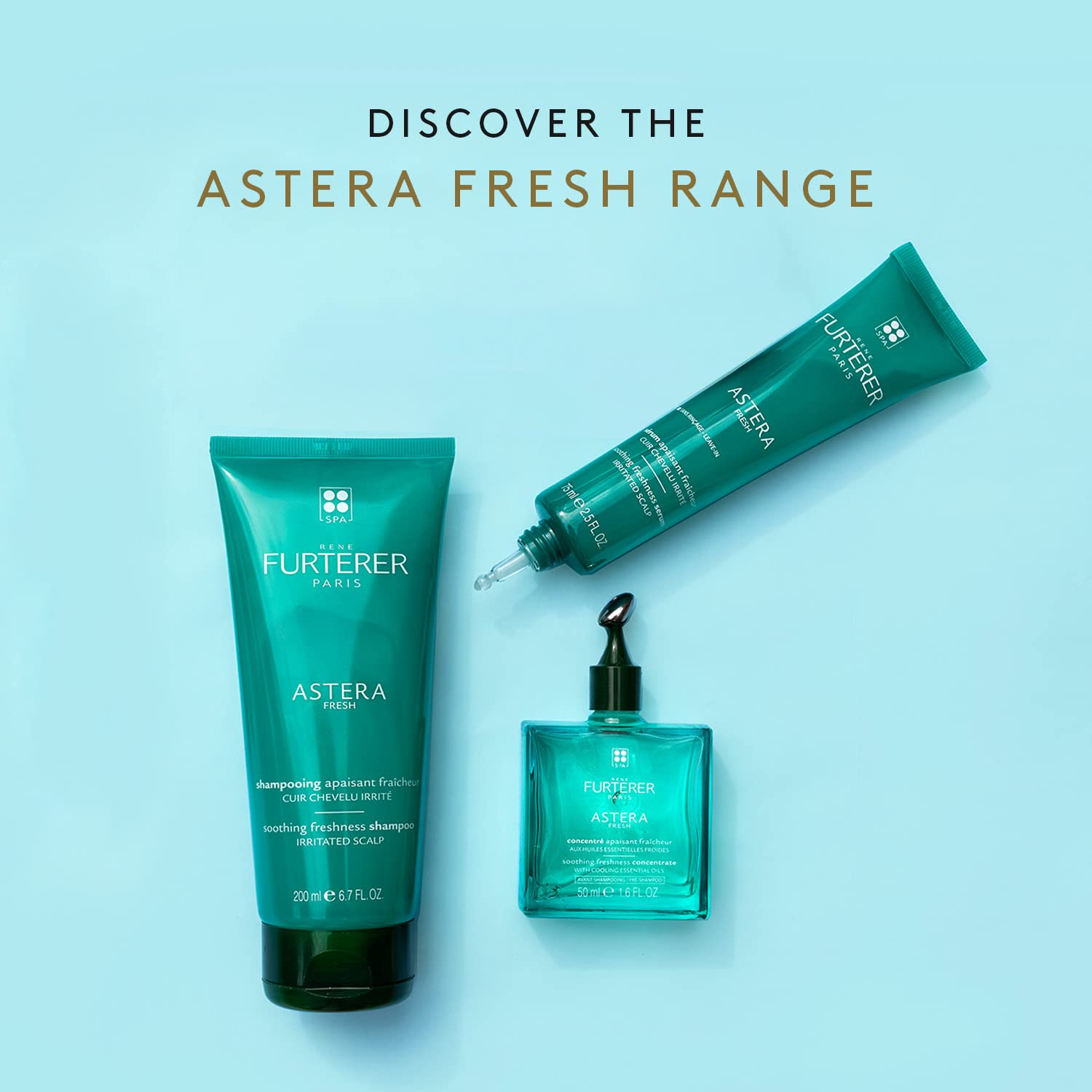 Pale Turquoise Rene Furterer ASTERA FRESH Soothing Freshness Shampoo - Relieve Sensitive Scalps - Mint & Eucalyptus - Paraben & Silicone-Free