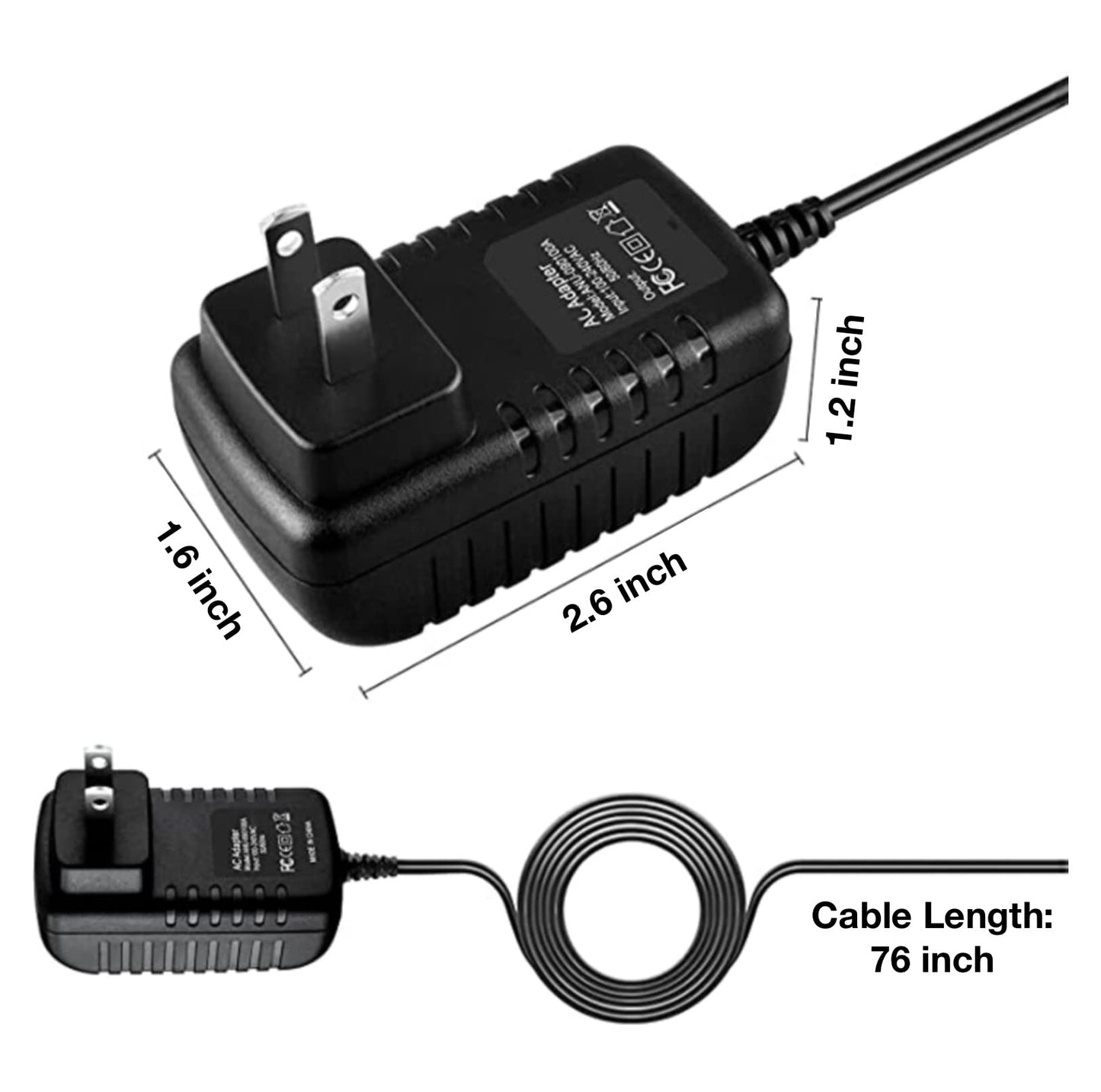 White Smoke LKPower AC/DC Adapter Compatible with Gelish Pro UV LED Light 5-45 LED Lamp Nail Gel Cure 2230