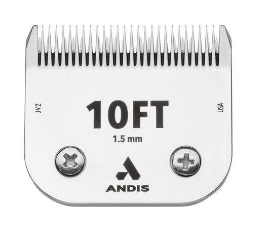 White Smoke Andis 560192 ceramicEDGE Detachable Blade Size 10FT – Carbon Steel Pet Clipper Blade, Fine Tooth, Professional Grooming Performance