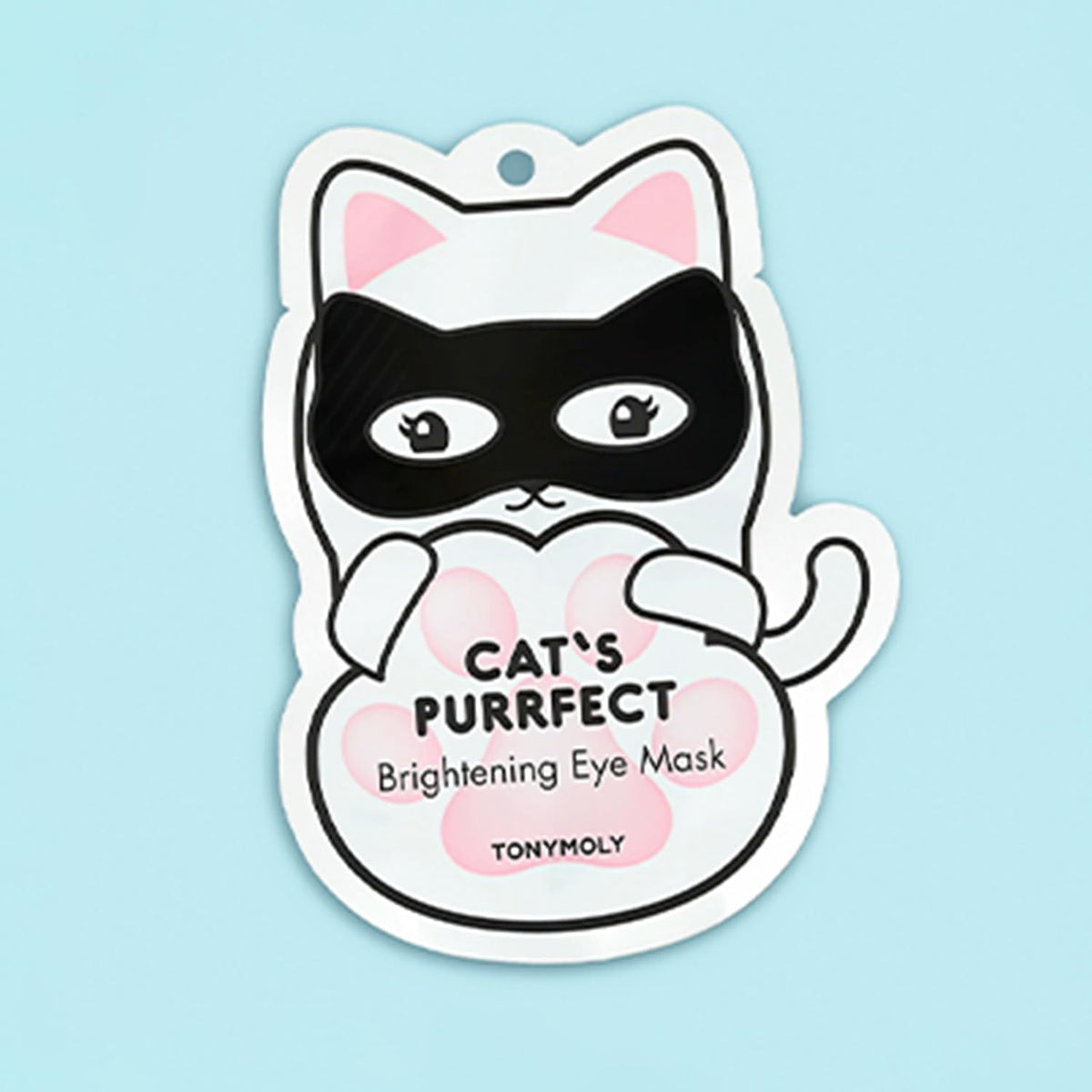 White Smoke TONYMOLY Cats Purrfect Under Eye Patches - Hydrating, De-Puffing, 3ct