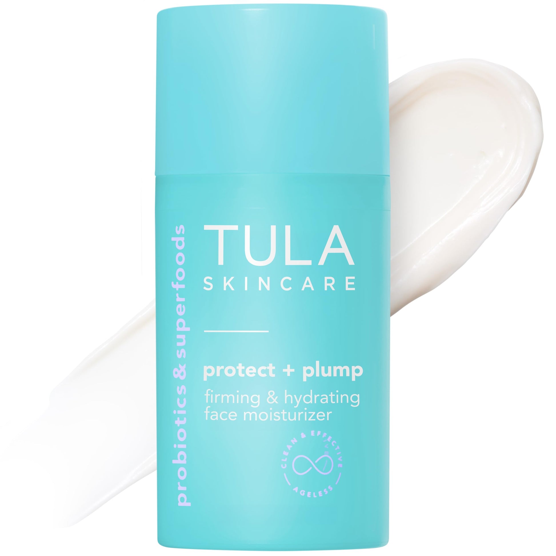 White Smoke TULA Skin Care Protect + Plump Firming & Hydrating Face Moisturizer - Skincare-First, Daily Ageless Moisturizer, Minimizes the Look of Wrinkles & Fine Lines, 1.6 oz.