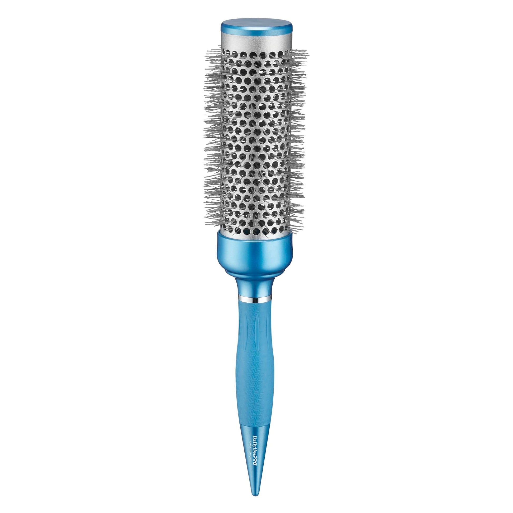 White Smoke BaBylissPRO Nano Titanium 1.73" Extra-Long Thermal Round Hair Brush – Blowouts, Smooth Finish, Frizz Control, All Hair Types