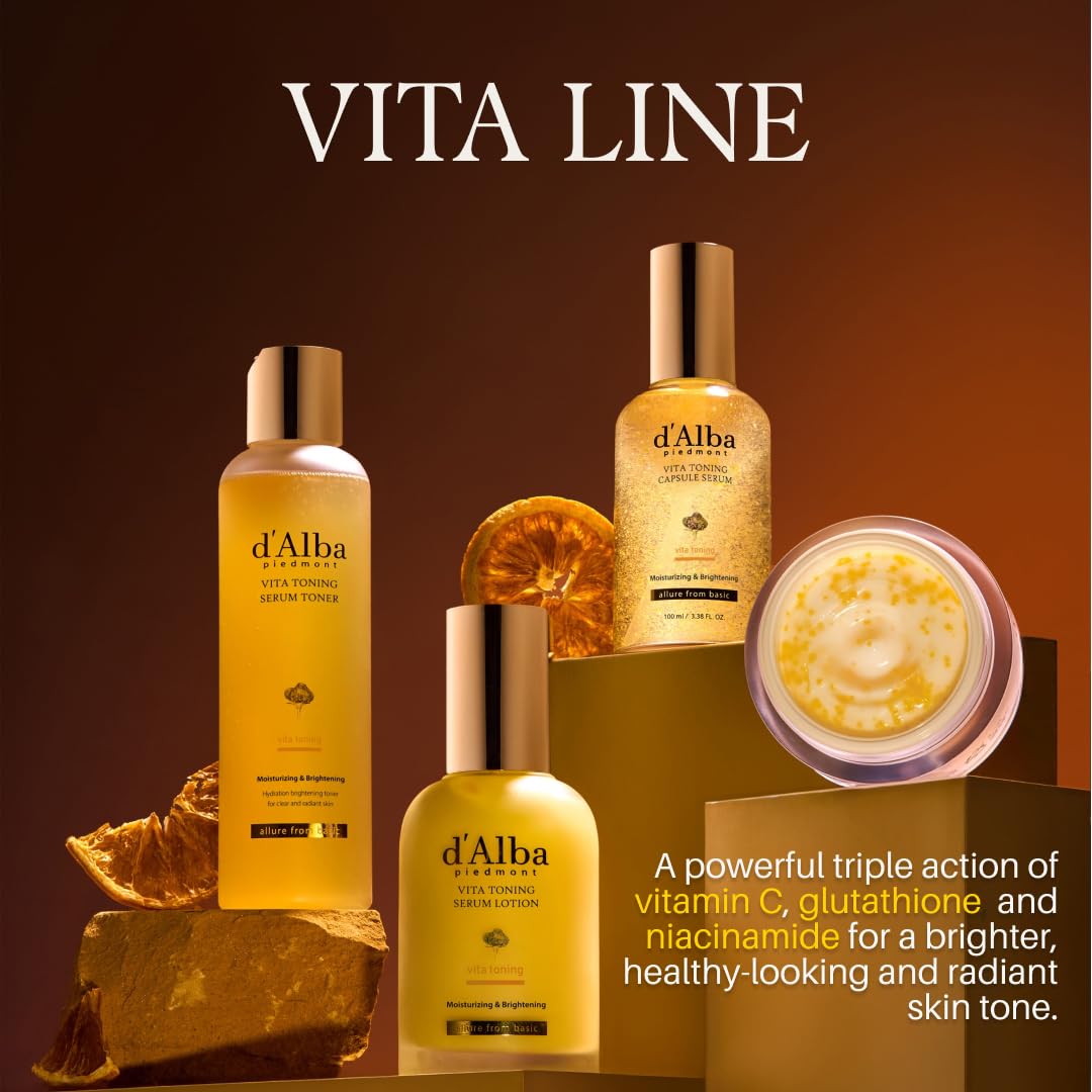 Black d'alba Piedmont Vita Toning Capsule Serum, Big Size (3.38fl. oz.)