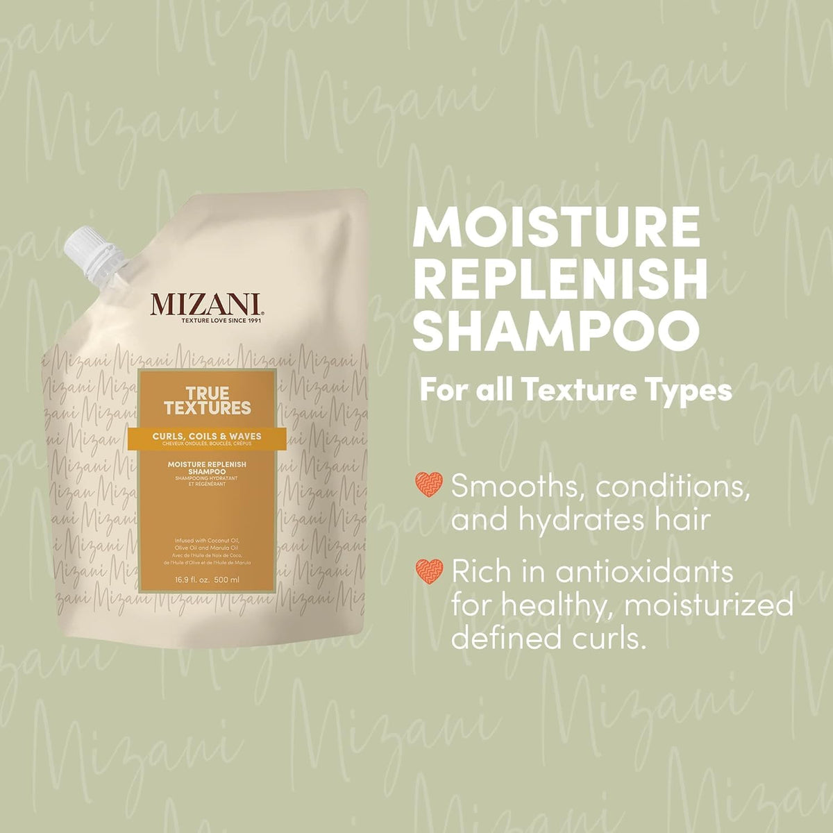 Gray Mizani True Textures Moisture Replenish Shampoo For Curly Hair, 16.9 fl oz