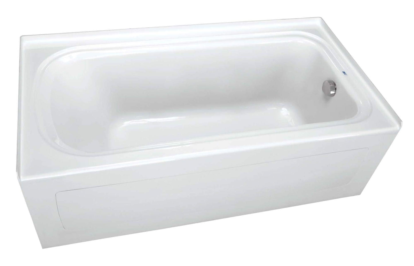 White Smoke PROFLO PFS6032LSK Hillsboro 60" x 32" Three Wall Alcove Acrylic Soaking Tub with Left Drain and Overflow - White