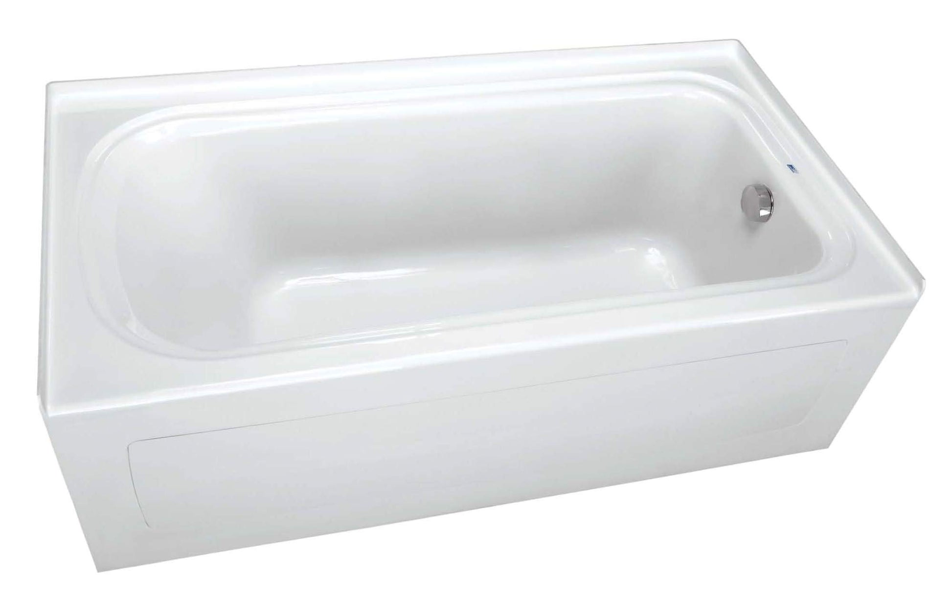 White Smoke PROFLO PFS6032LSK Hillsboro 60" x 32" Three Wall Alcove Acrylic Soaking Tub with Left Drain and Overflow - White