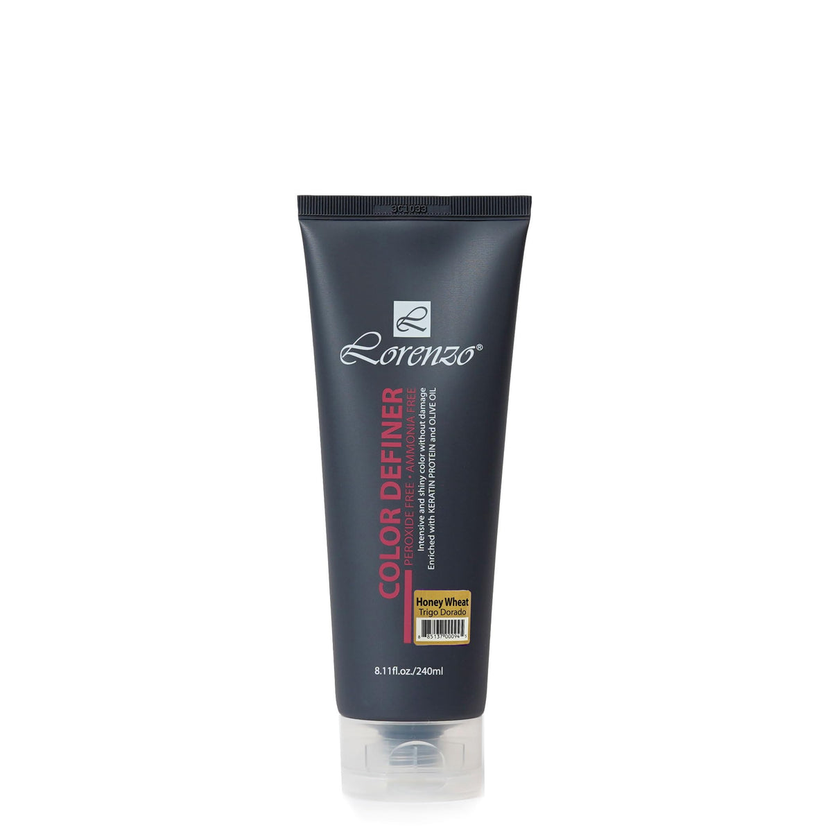 White Smoke L Lorenzo Color Definer Cellophane 8.11fl.oz/240ml | Peroxide & Ammonia Free | Glossy hair Brilliant color without Damaged Hair | Stain Remover Inside (Honey Wheat, 240ml / 8.11Fl.Oz)