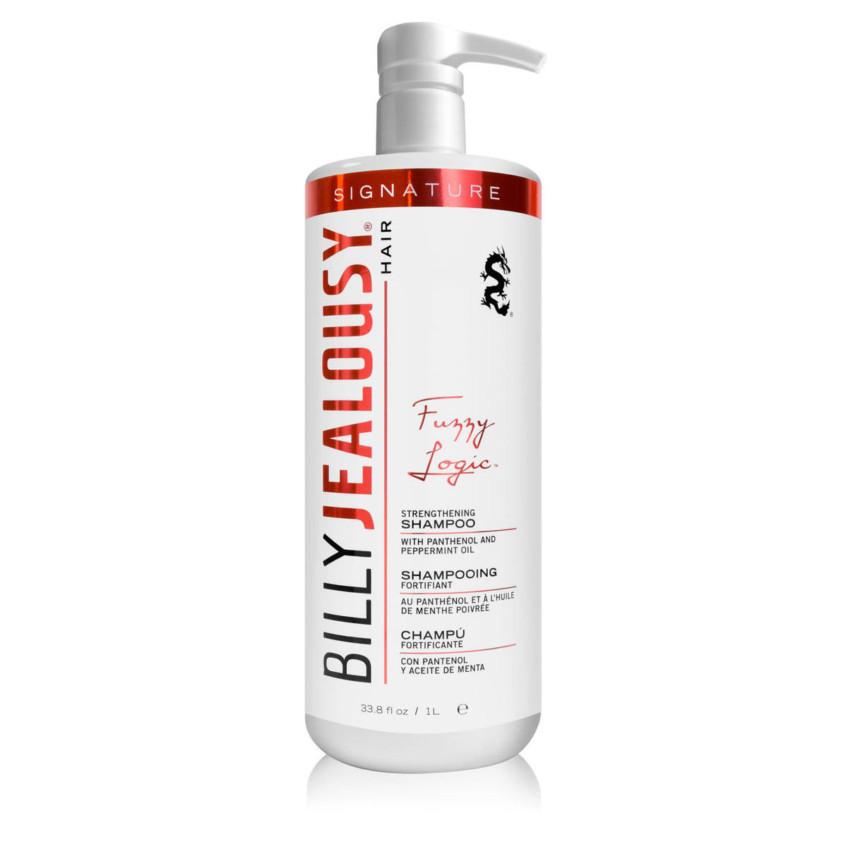 Lavender Billy Jealousy Fuzzy Logic Men's Shampoo for Thinning Hair, Peppermint-Infused, With DHT Blockers to Prevent Hair Loss and Breakage, Cleans Thoroughly, Adds Volume, 33.8 Fl Oz