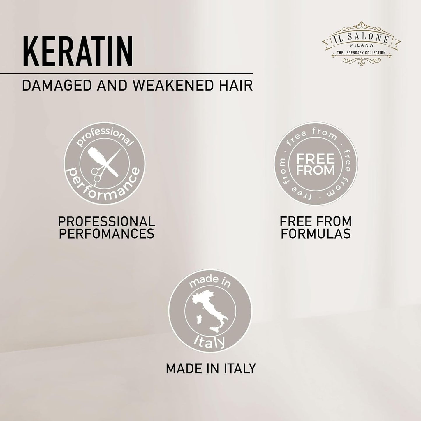 Lavender Il Salone Milano Professional Keratin Shampoo for Damaged Hair - Hair Repair Shampoo - Frizz Control - Made with Almond Oil & Vitamin E - Salon Quality Haircare (16.9 oz / 500 ml)
