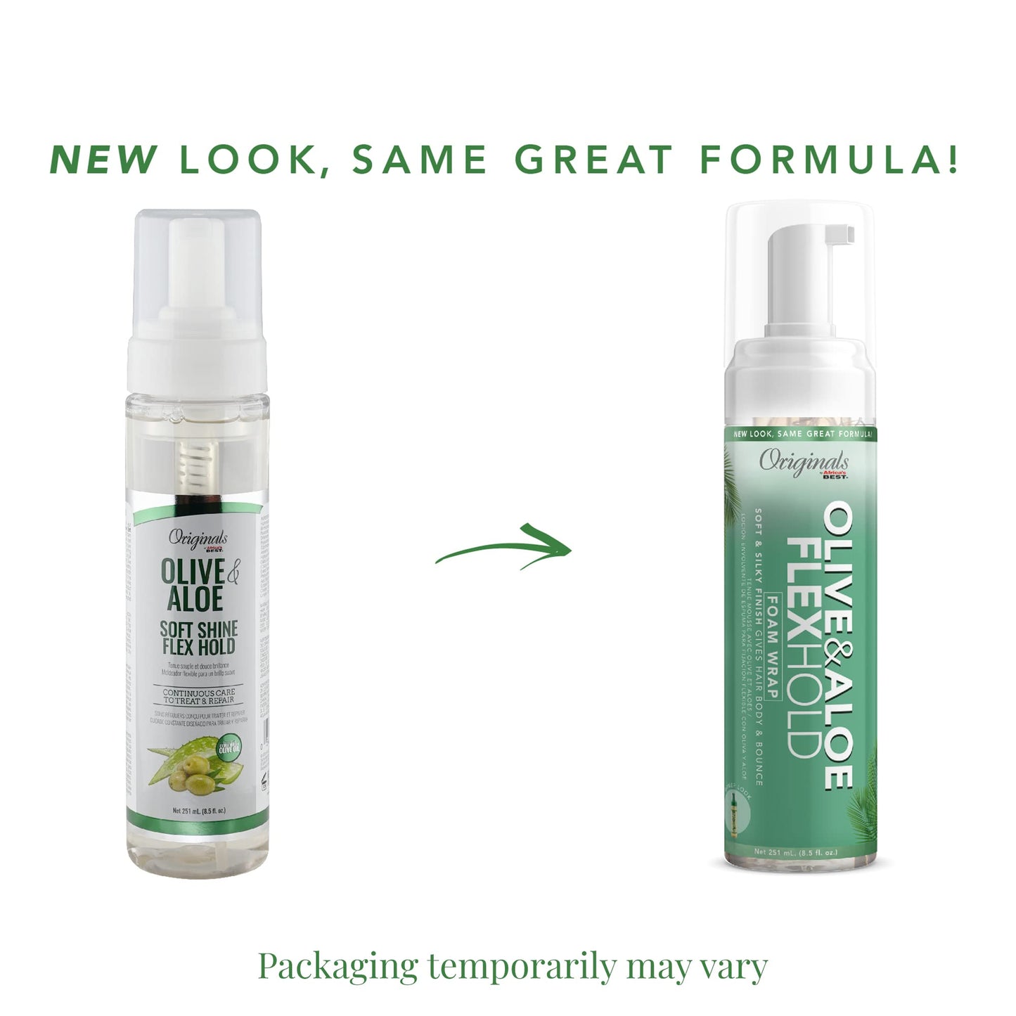 White Smoke Originals by Africa's Best Olive Oil Foam Wrap Lotion, 6.5oz Bottle, Natural Conditioning, Alcohol Free Flexible Hold, Moisturizes and Helps Strengthen Hair