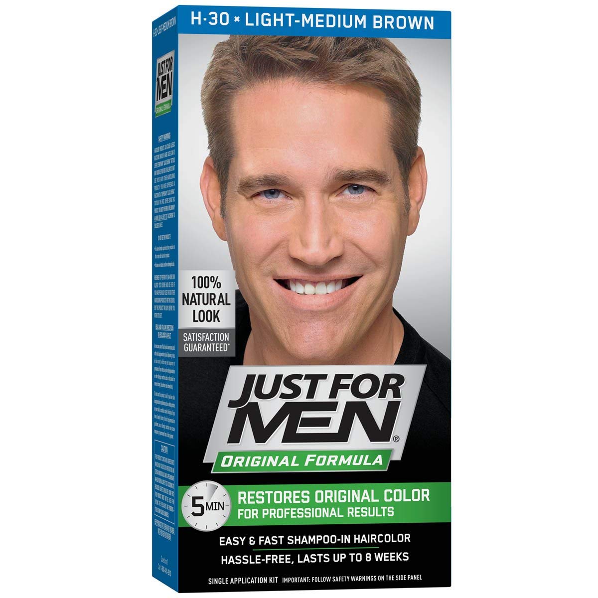 Black JUST FOR MEN Hair Color Light-Medium Brown H30 1 Each (Pack of 11)