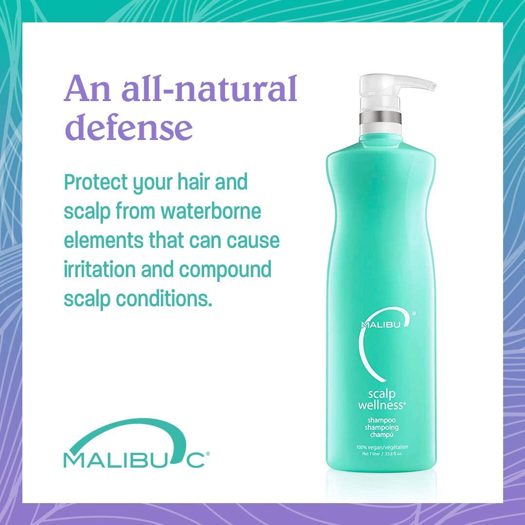White Smoke Malibu C Scalp Wellness Conditioner (33.8 oz) - Scalp Soothing Hair Conditioner with Eucalyptus + Spearmint Oil - Sulfate-Free Moisturizing Dry Scalp Conditioner