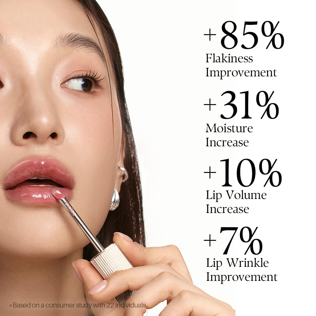 White Smoke d'alba Piedmont Lip Glow Mood Volumizer, Hydrating Lip Gloss with Vegan Ceramide & Vitamin C & E, Fuller Lips, Volumizing Lip Gloss, Glowy Finish, Feeble Pink (4 Colors) (0.17 fl oz.)