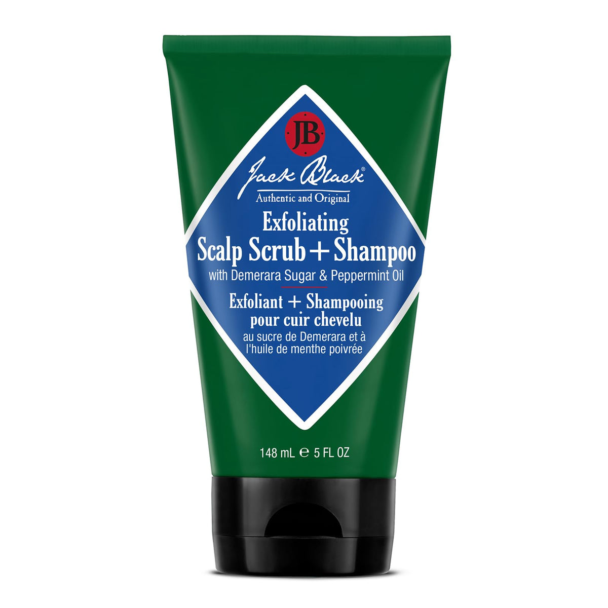 White Smoke Jack Black Exfoliating Scalp Scrub & Shampoo for Men, 5 oz