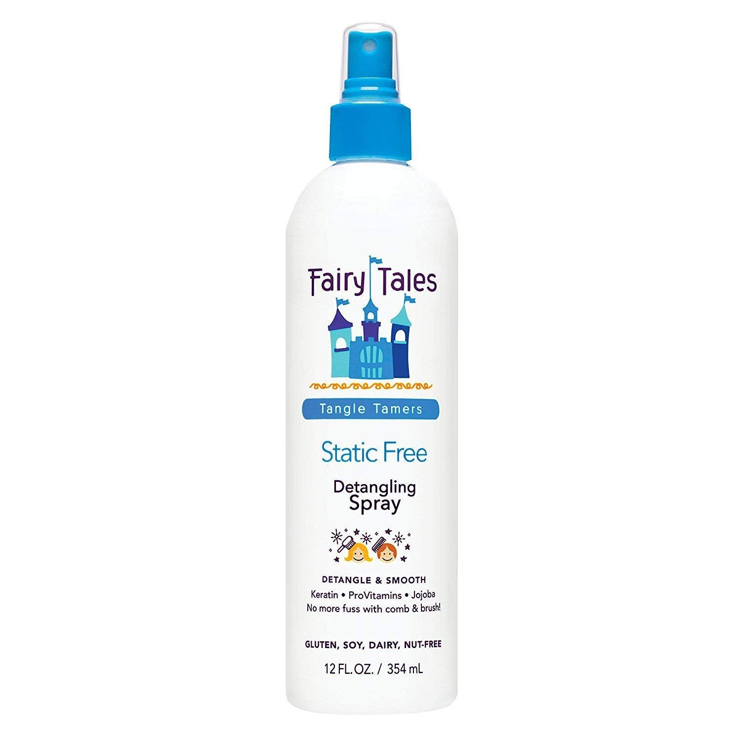 White Smoke Fairy Tales Static-Free Detangling Spray 12 oz (Pack of 4)