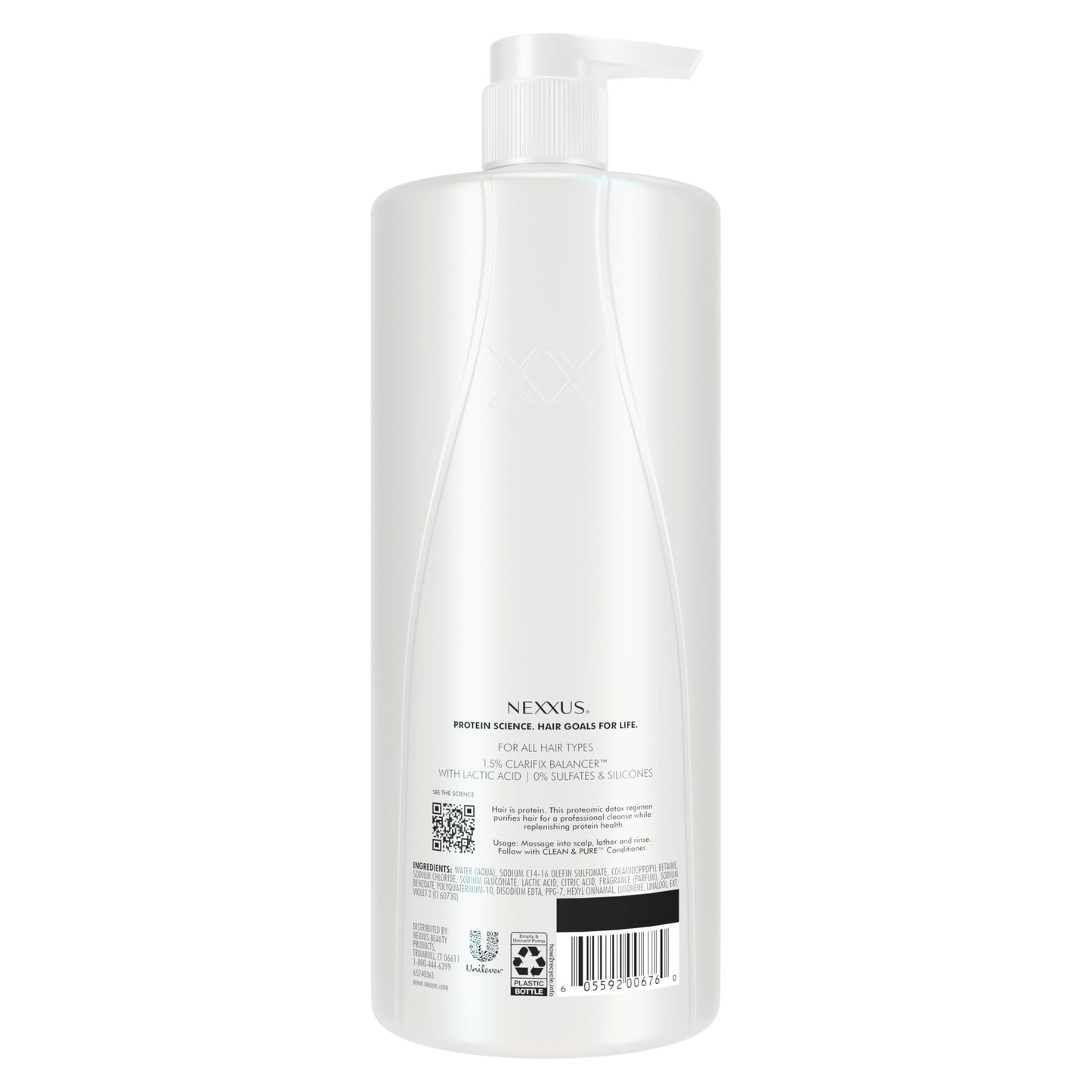 Lavender Nexxus Clean & Pure Shampoo Detox for Professional-Level Silicon, Sulfate & Paraben Free Hair Care Powered by CLARIFIX BALANCER Technology with Lactic Acid 33.8 oz