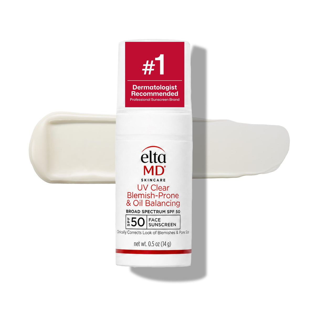 White Smoke EltaMD UV Clear Blemish-Prone and Oil Balancing, Untinted, SPF 50, 0.5 oz