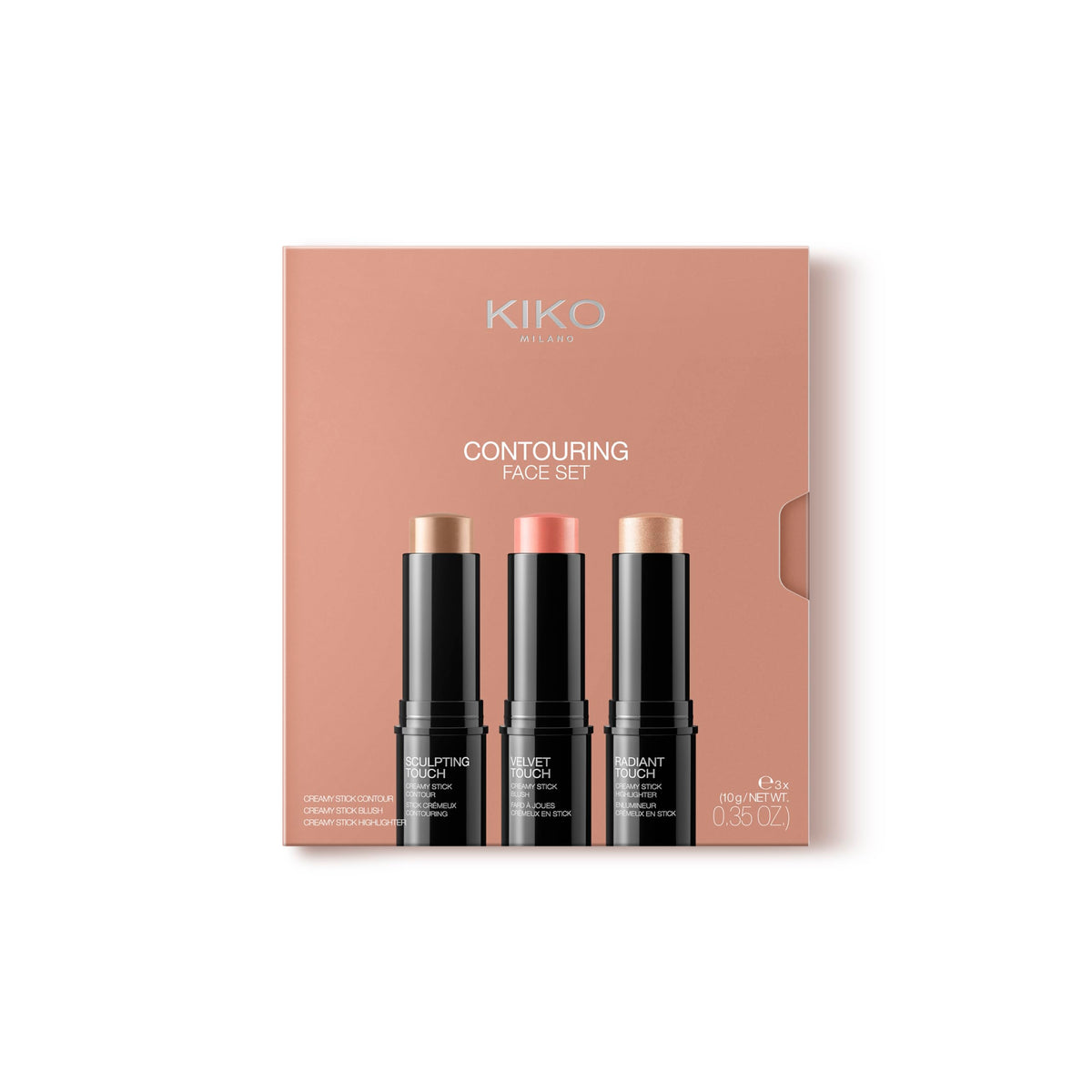 Dark Salmon KIKO Milano Contouring Face Set - Sculpt, Highlight, Blush