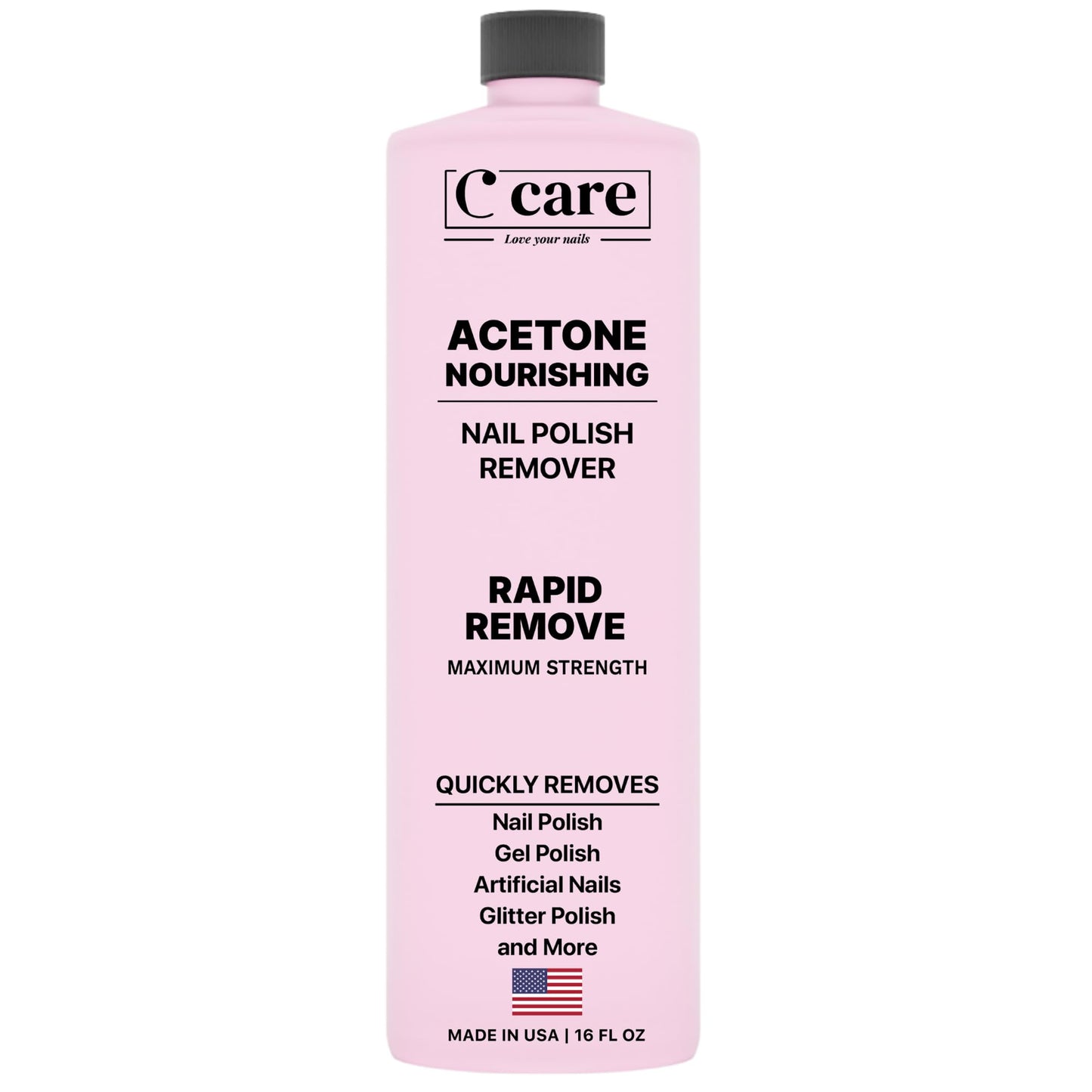 Misty Rose Nourishing Acetone Nail Polish Remover | Professional Quality | Rapidly Removes Natural, Natural, Gel, Acrylic, and Glitter Nails | 16 Fl oz