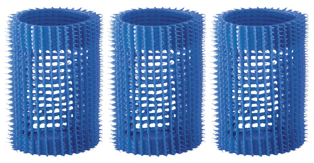 Dark Slate Blue Olivia Garden Jet Set EZ Grip Self-Gripping Curlers - Hair Rollers for Setting or Perming - Style Curls and Waves, 1 3/4" - 3 Count