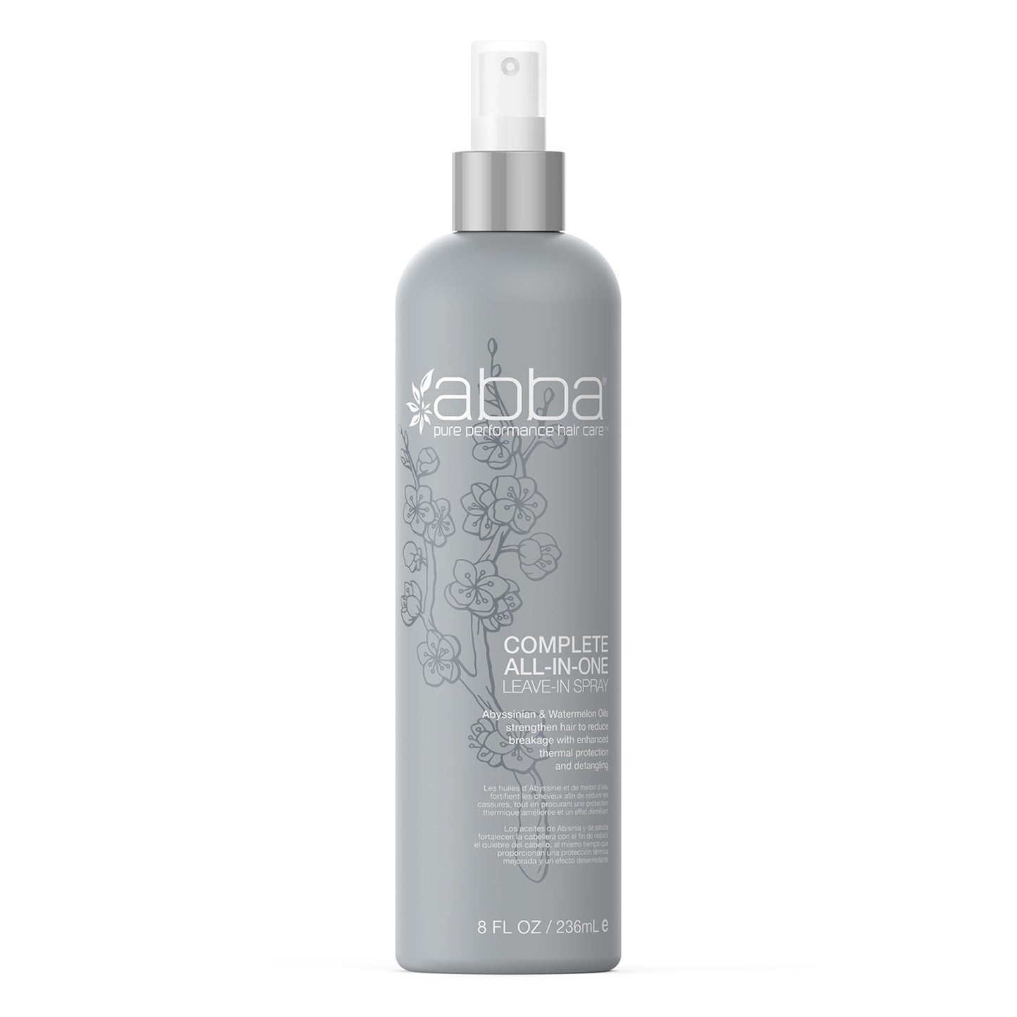 Dark Gray ABBA, Complete AllinOne Leavein Spray, Fresh, Beachy Scent, 8 Fl Oz