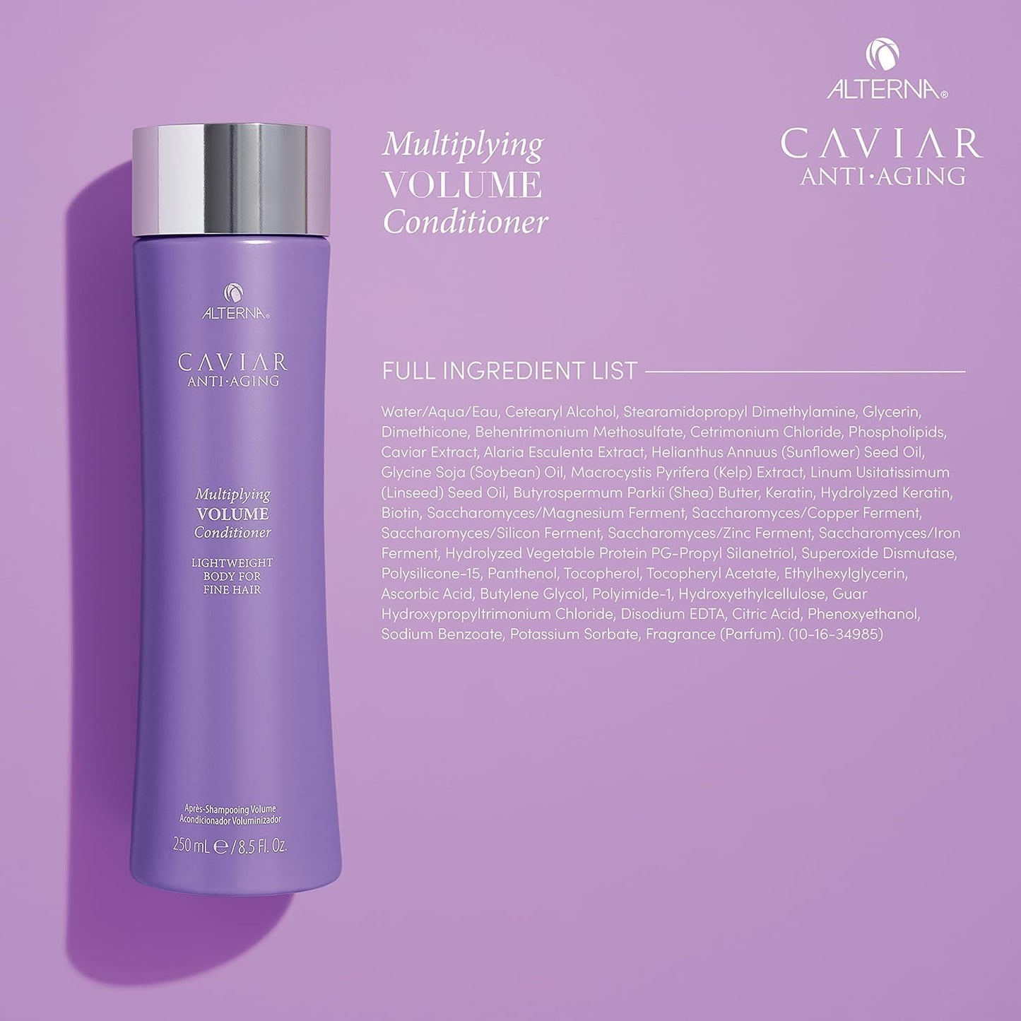 Dark Gray CAVIAR Anti-Aging Multiplying Volume Shampoo and Conditioner Set, 16.5-Ounce
