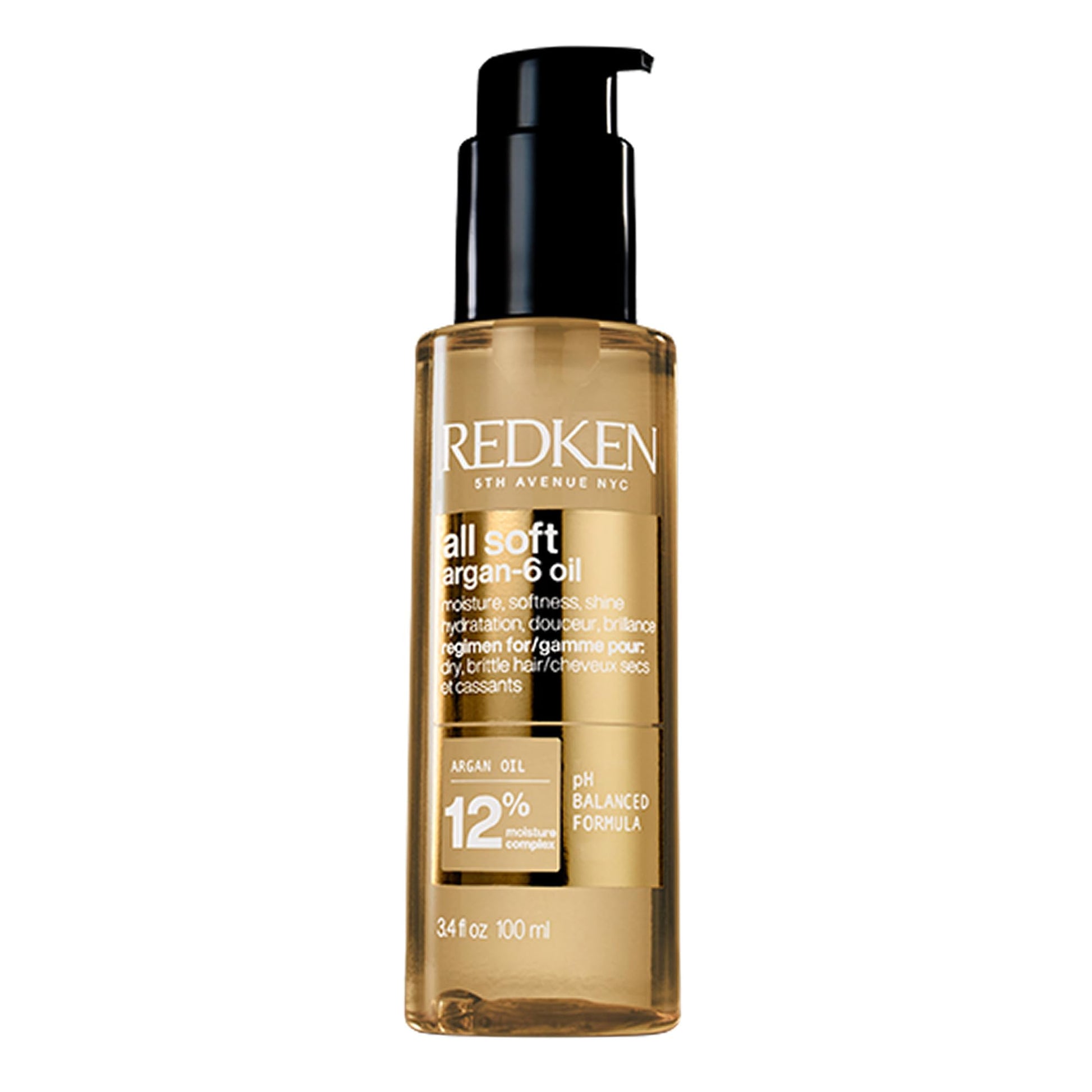 White Smoke Redken All Soft Argan-6 Oil Treatment For Dry Hair - Deeply Conditions Hair, Adds Softness and Shine With Argan Oil