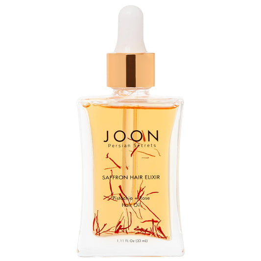 White Smoke Joon Saffron Hair Elixir Pistachio + Rose Hair Oil, 1.11 Fl. Oz.