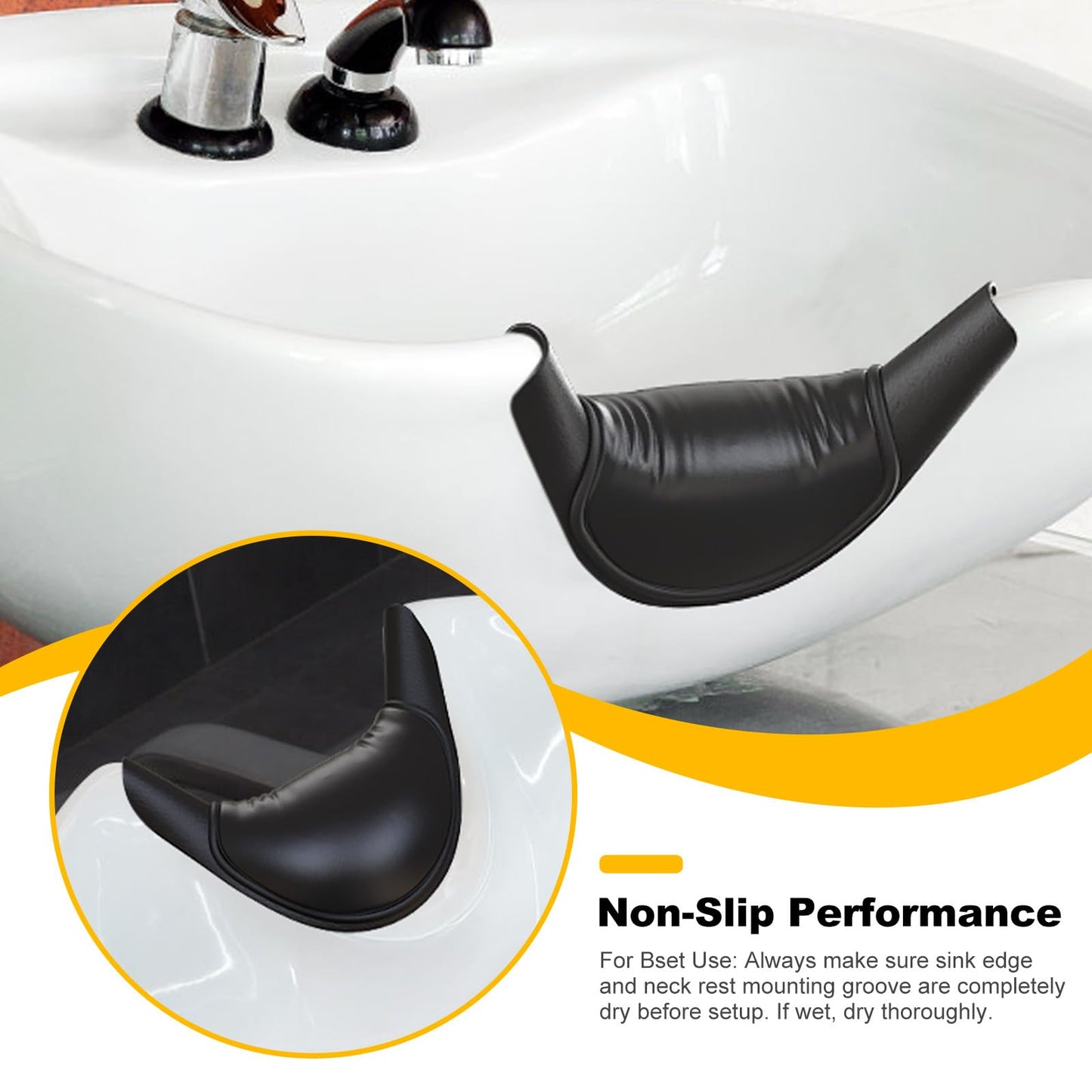 White Smoke AISEELY Shampoo Bowl Neck Rest for Salon, Salon Shampoo Neck Rest Cushion, Professional Shampoo Bowl Neck Cushion, Silicone Salon Sink Neck Rest for Wash Basin Hair Washing Tray for Sink at Home