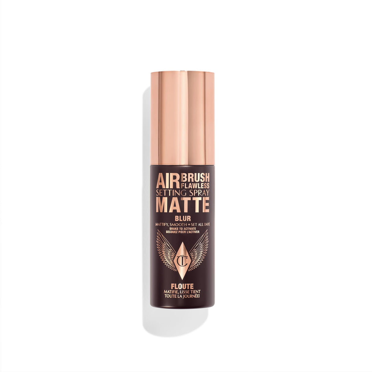 Lavender Charlotte Tilbury Airbrush Flawless Matte Setting Spray – Ulta-Fine Mist to Prime & Set Makeup Up to 16Hr – Oil and Shine Control with Blurring Matte Finish, Humidity & Waterproof