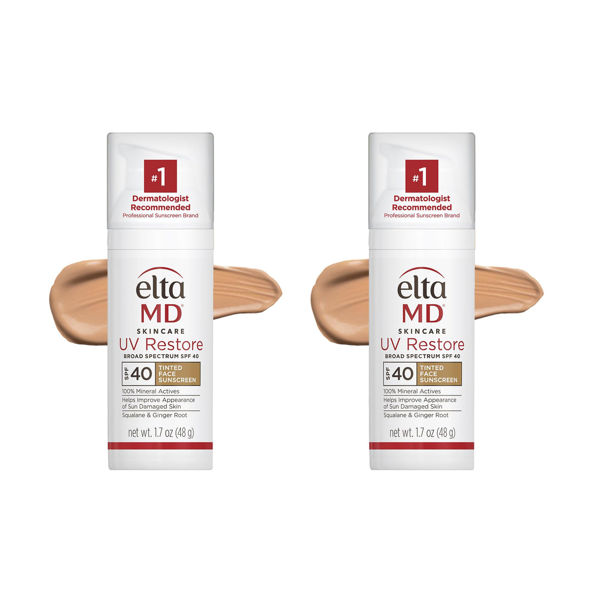 White Smoke EltaMD UV Restore 100% Mineral Face Sunscreen For Mature Skin, SPF 40