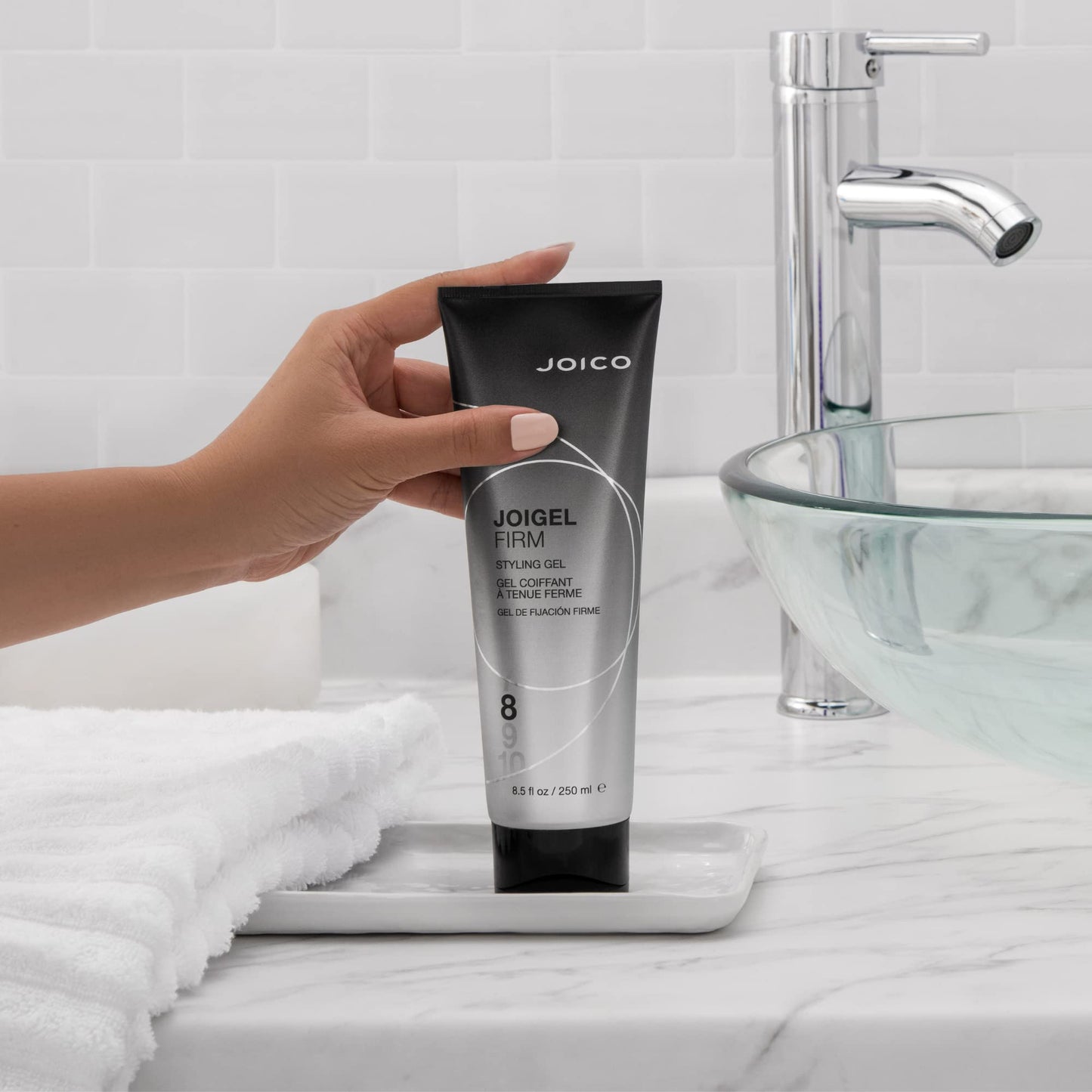 Light Gray Joico JoiGel Firm Styling Gel | For Most Hair Types | Add Body and Volume | Lock In Moisture & Boost Shine | Thermal Heat & Humidity Protection | Protect Against Pollution | 8.5 Fl Oz