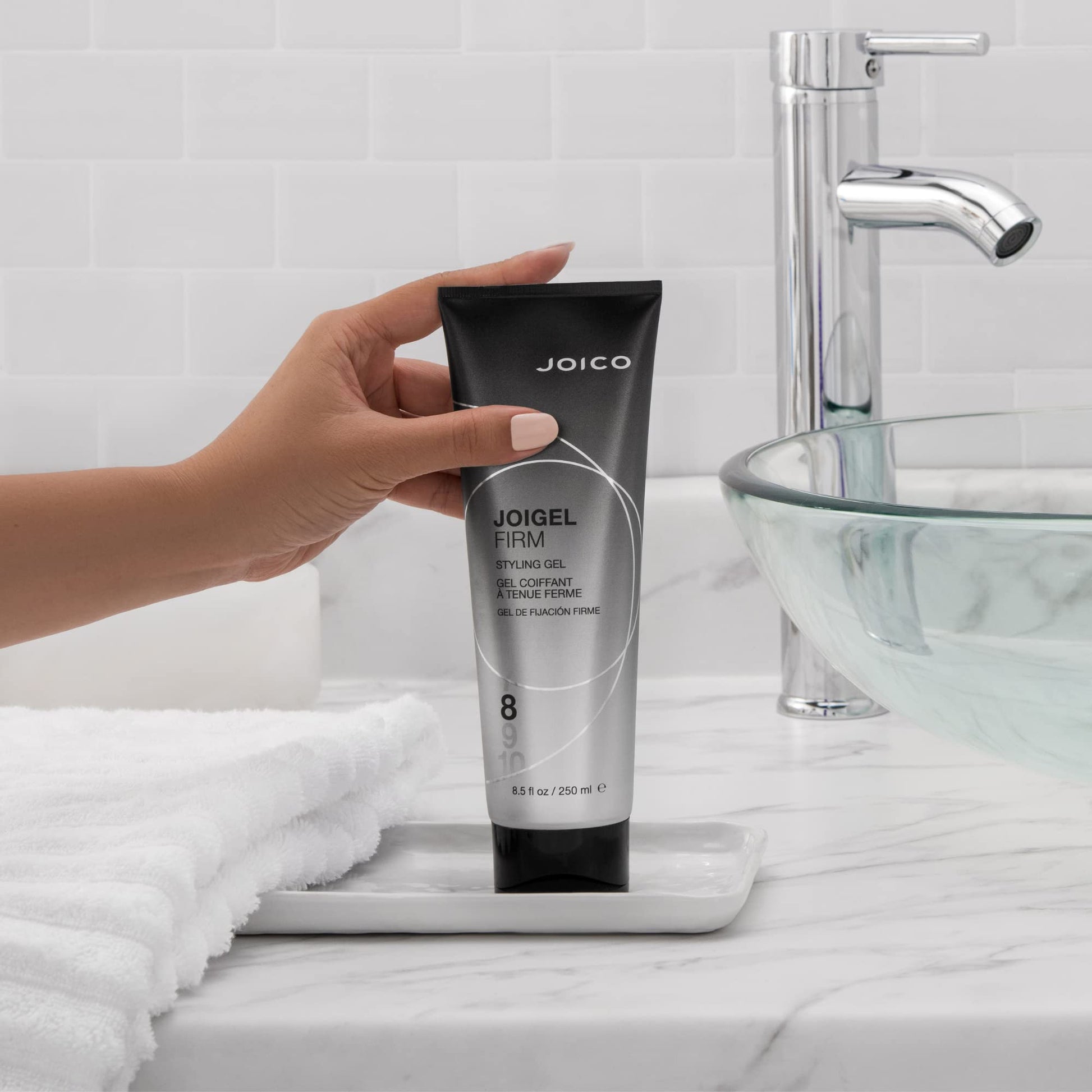 Light Gray Joico JoiGel Firm Styling Gel | For Most Hair Types | Add Body and Volume | Lock In Moisture & Boost Shine | Thermal Heat & Humidity Protection | Protect Against Pollution | 8.5 Fl Oz