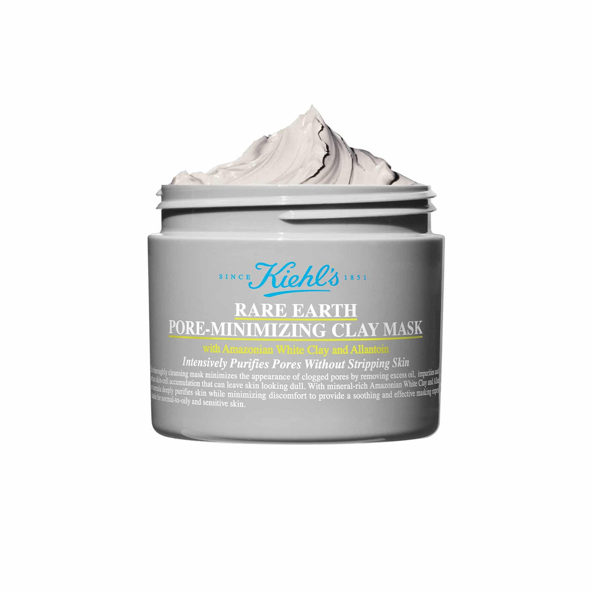 White Smoke Kiehl's - Rare Earth Clay Face Mask - Minimizes Pores - Facial Mask