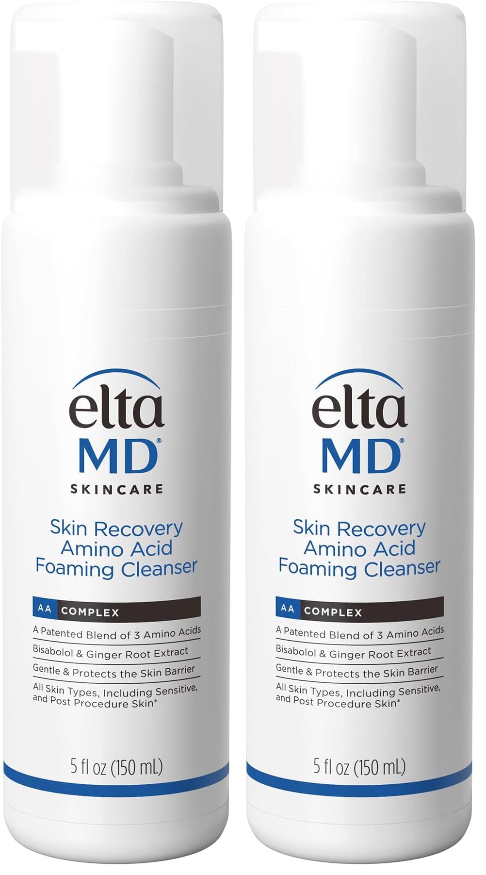 White Smoke EltaMD Skin Care Facial Care Set, Recovery Amino Acid Cleanser Trial Size and Renew Eye Gel