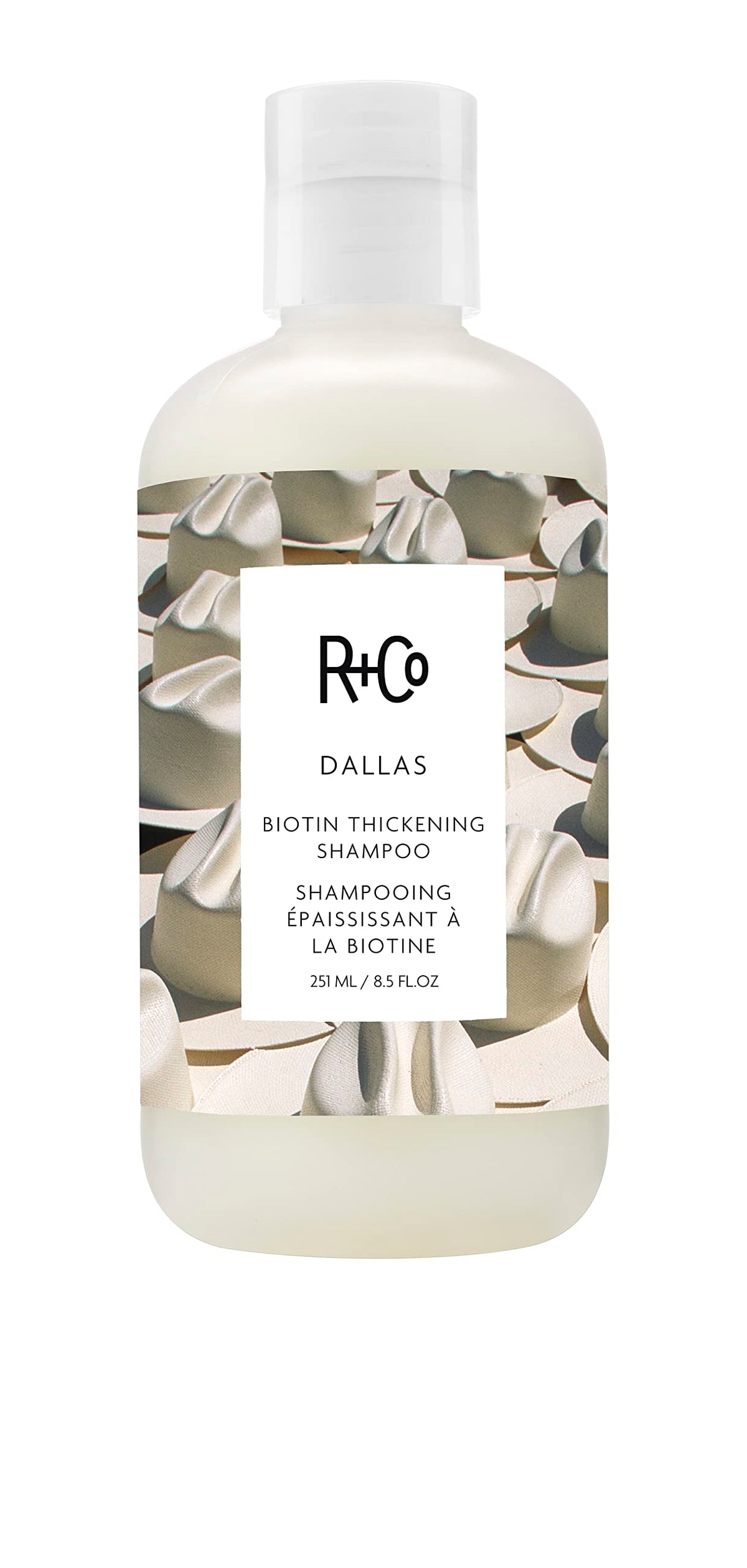 White Smoke R+Co DALLAS Biotin Thickening Shampoo – Full Case, Volumizing & Strengthening Hair Cleanser, Adds Body & Shine, All Hair Types