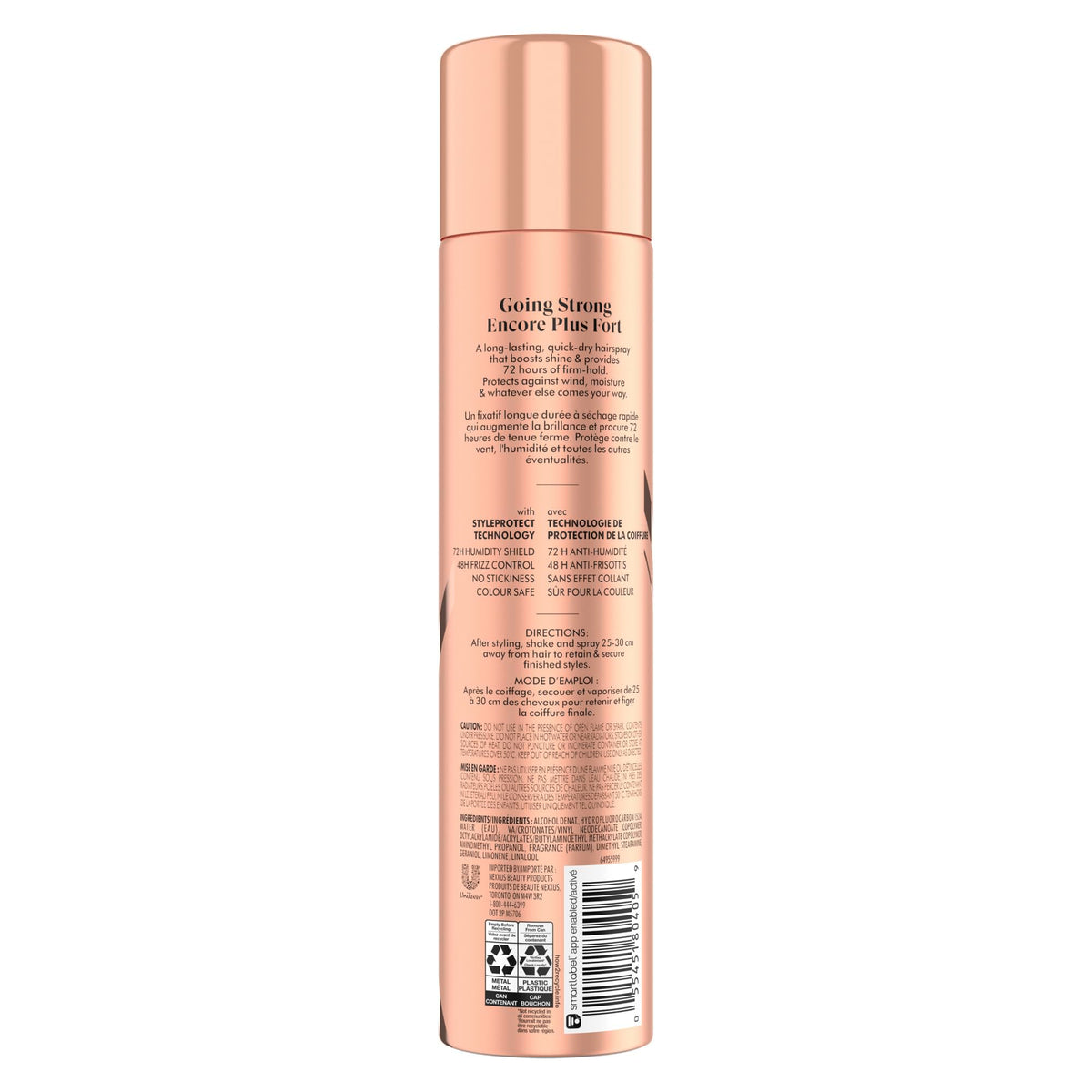 Light Pink Nexxus Maxximum Super Hold Styling & Finishing Mist 283g
