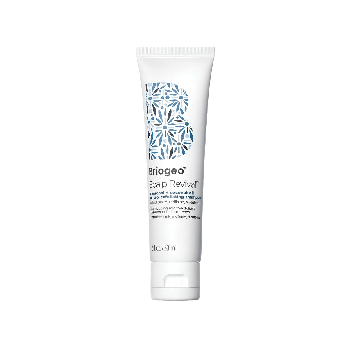 White Smoke Briogeo Scalp Revival Charcoal + Coconut Oil Micro-Exfoliating Shampo