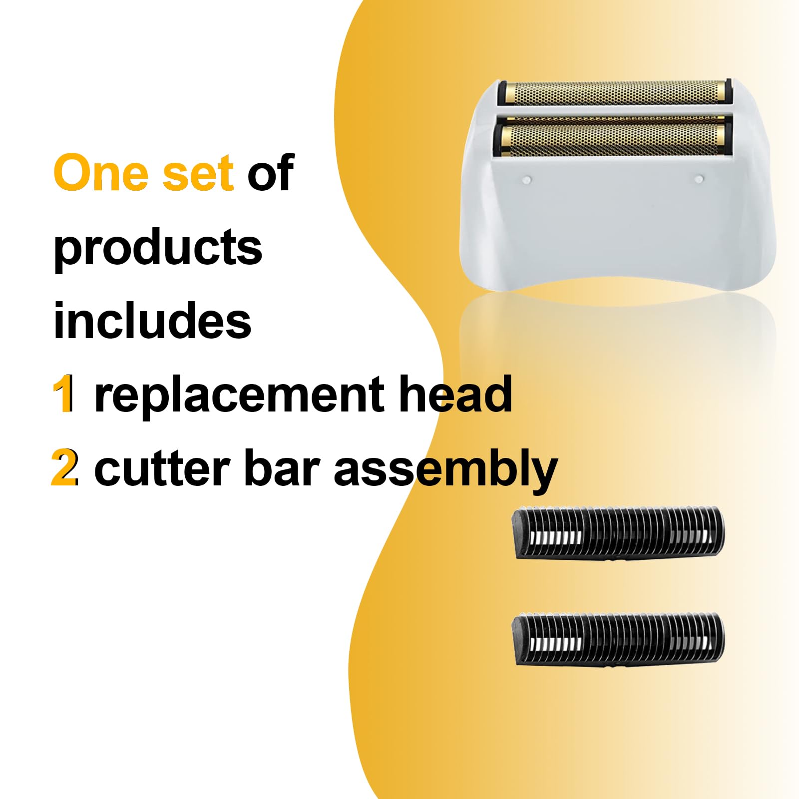 White Smoke Pro Shaver Replacement Foil & Cutter Compatible With Andis 17150(TS-1)/17155/17200 shaver ProFoil Lithium replacement,2 Count