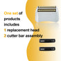 4 Pack Pro Shaver Replacement Foil and Cutters compatible with andis 17150(TS-1) shaver ProFoil Lithium replacement, Golden